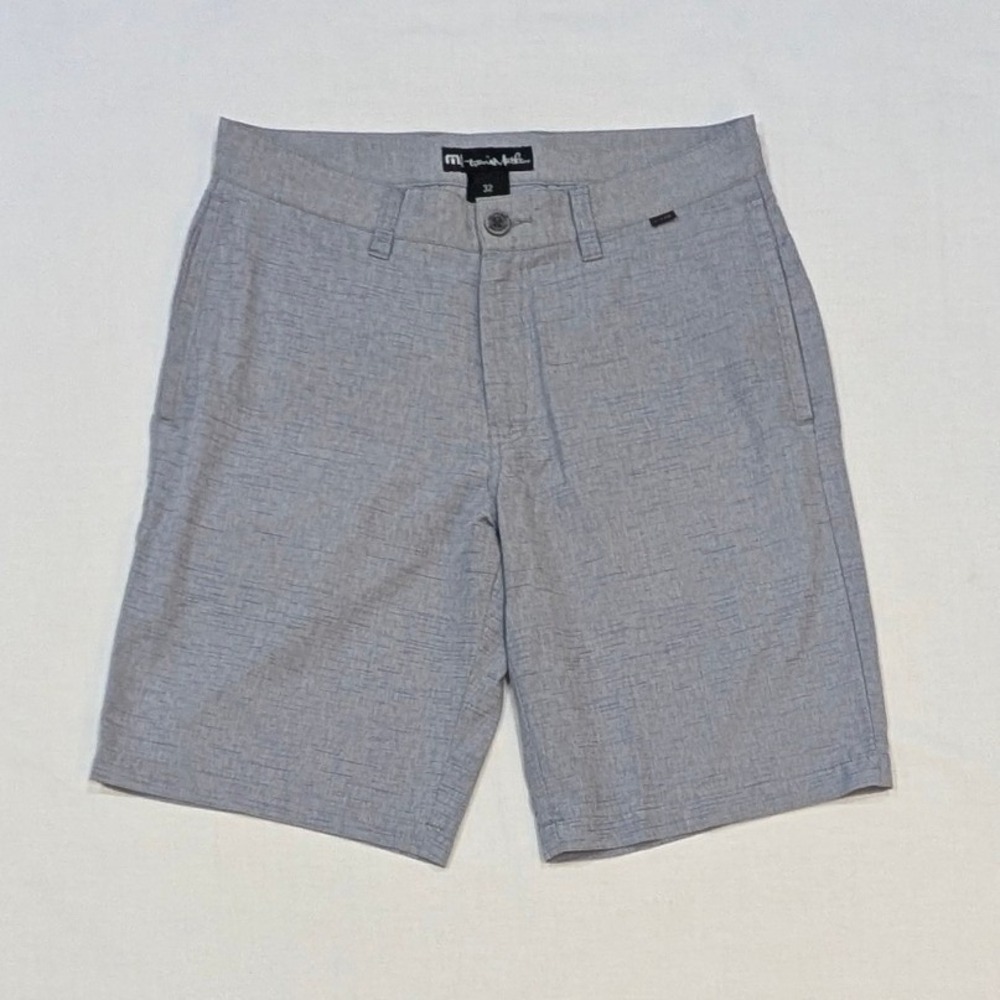 Travis Mathew Men's Grey Heathered Performance Golf Shorts 32